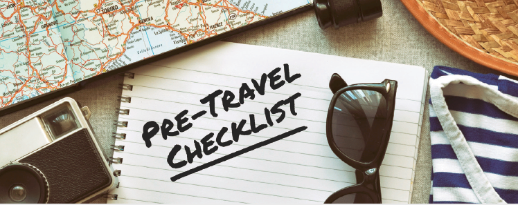 pre-travel checklist